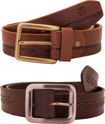 

Valbone Men Formal Brown Genuine Leather Belt