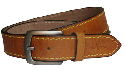 

eXcorio Men Casual Tan Genuine Leather Belt