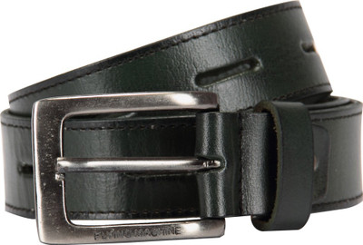 

Flying Machine Men Green Genuine Leather Belt, Military green