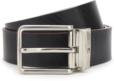 

Tommy Hilfiger Men Casual Black, Brown Genuine Leather Reversible Belt