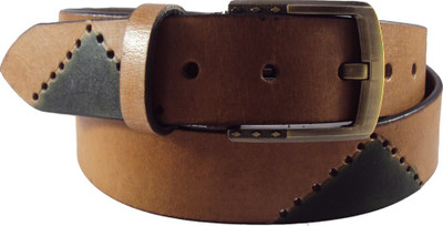 

National Leathers Men Casual Tan Genuine Leather Belt