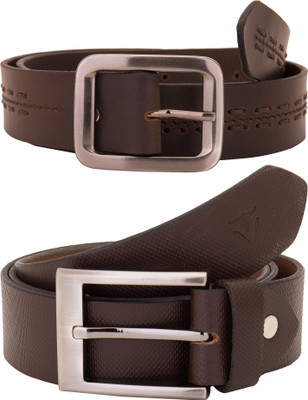 

Valbone Men Formal Brown Genuine Leather Belt