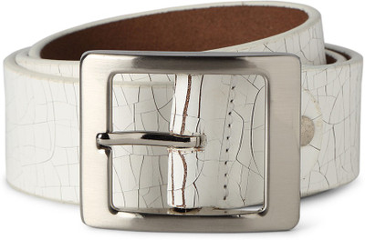 

Peter England Men White Genuine Leather Belt