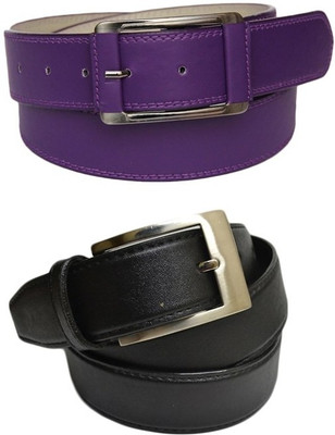 

Skyways Men Formal, Casual Black, Purple Artificial Leather Belt, Black-01