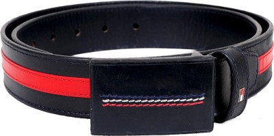 

Tommy Hilfiger Men Casual, Formal Blue, Red Genuine Leather Belt, Navy;red