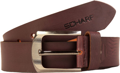 

Scharf Men Casual, Party, Evening Brown Genuine Leather Belt, Black-09