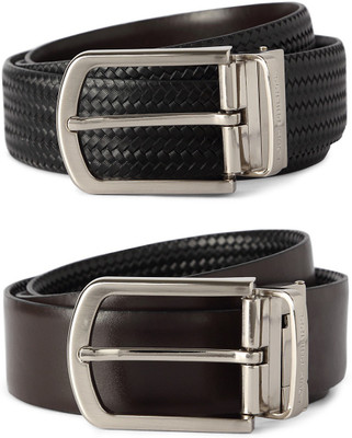 

Louis Philippe Men Black Genuine Leather Belt