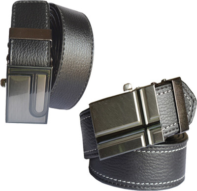 

Loopa Men Formal Multicolor Artificial Leather Belt, Black and brown