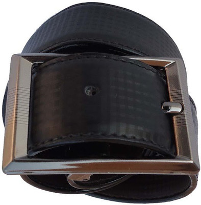 

P&E Men Formal Black Artificial Leather Reversible Belt