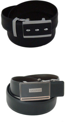 

SFA Men Formal Black Artificial Leather Reversible Belt, Blackbrown361620