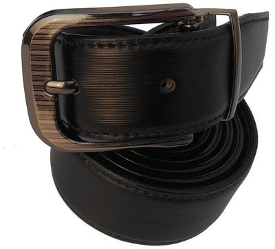 

P&E Men Formal Black Artificial Leather Reversible Belt
