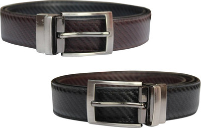 

Bacchus Men Formal Black, Brown Artificial Leather Reversible Belt
