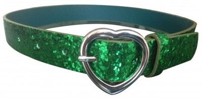 

NeedyBee Girls Casual Green Artificial Leather Belt