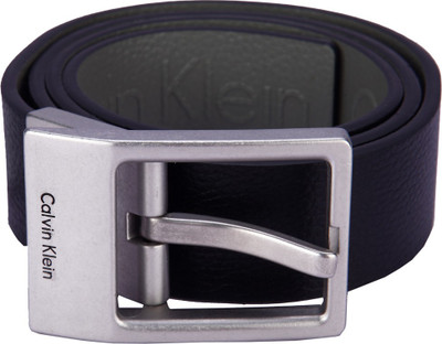 

Calvin Klein Men Formal Black, Grey Genuine Leather Reversible Belt
