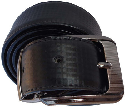 

P&E Men Formal Black Artificial Leather Reversible Belt