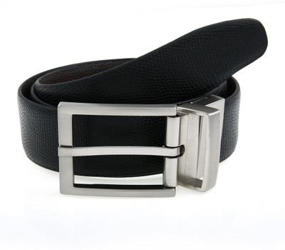 

Lino Perros Men Formal Black, Brown Genuine Leather Reversible Belt, Bb01