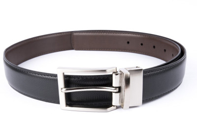 

Pacific Gold Men Formal Black Synthetic Reversible Belt, Black;brown