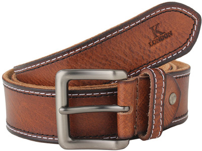 

K London Men Casual, Evening, Formal, Party Brown Genuine Leather Belt