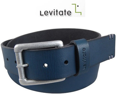 

Levitate Men Casual Blue Genuine Leather Belt