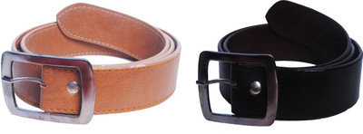 

Val-U Men Brown Genuine Leather Belt, Light brown & black