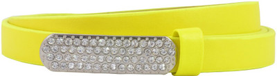 

Antiformal Women Party, Casual Yellow Artificial Leather Belt
