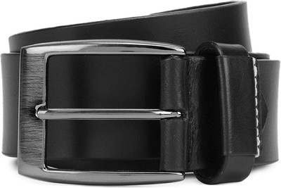 

Louis Philippe Men Black Genuine Leather, Metal Belt