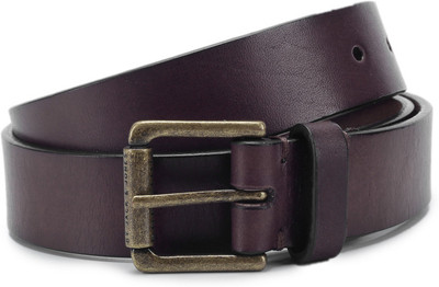 

Jack & Jones Men Brown Genuine Leather, Metal Belt, Black coffee