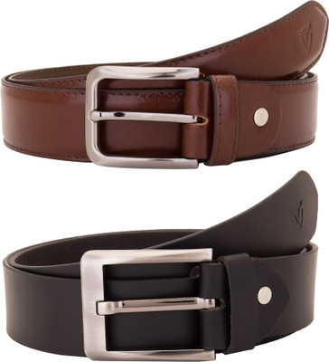 

Valbone Men Formal Black Genuine Leather Belt, Black;brown;maroon