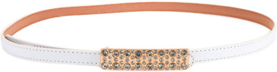 

Tiekart Women Casual White Synthetic Belt