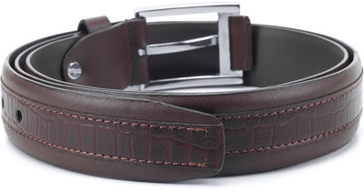 

Louis Philippe Men Brown Metal Belt, Brown and wine
