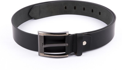 

Leather Hub Men Casual Black Genuine Leather Reversible Belt