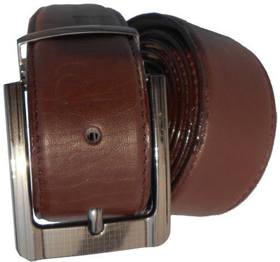 

AmahapGlamourDaze Men Formal Brown Artificial Leather Belt