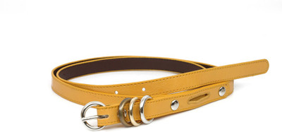 

Baggit Women Casual Yellow Synthetic Belt