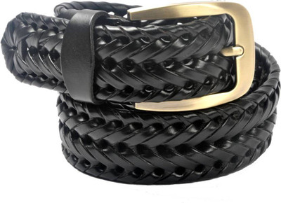 

OODI Men Black Genuine Leather Belt