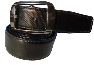 

P&E Men Formal Black Artificial Leather Reversible Belt