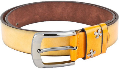 

Swiss Design Men Casual Yellow Genuine Leather Belt