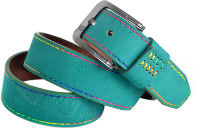 61% OFF on Drakemen Men Casual Green Artificial Leather Belt