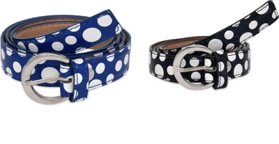 

SRS Women Casual Black, Blue Artificial Leather Belt, Black-blue-17
