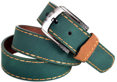 61% OFF on Drakemen Men Casual Green Artificial Leather Belt