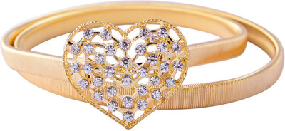 

Buckle Up Women Casual Gold Metal Belt