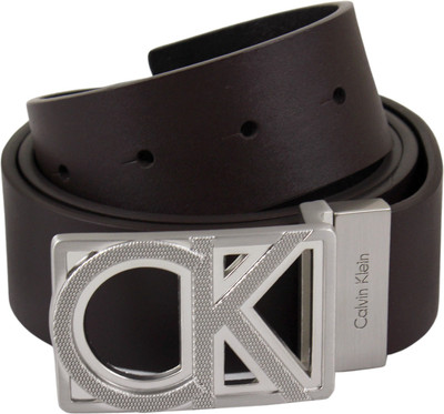 

Calvin Klein Men Casual Brown Genuine Leather Belt, Coffee bean