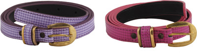 

SRS Women Casual Pink, Purple Artificial Leather Belt, Pink-purple-116