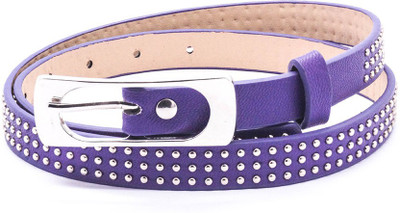 

TGF Women Casual, Party Purple Artificial Leather, Metal Belt