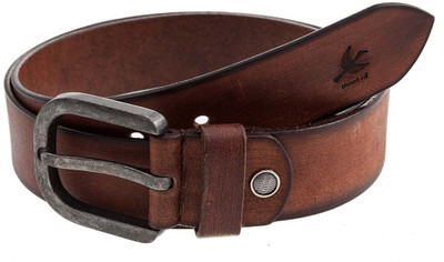 

Hornbull Men Casual Brown Genuine Leather Belt