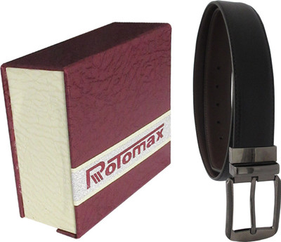 

Rotomax Men Black Artificial Leather Reversible Belt