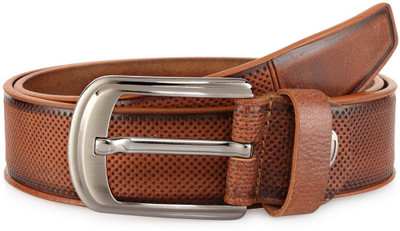 

Teakwood Men Beige Genuine Leather Belt