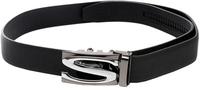 

Swiss Design Men Tan Genuine Leather Belt, Black