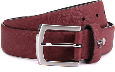 

Louis Philippe Men Maroon Metal Belt, Tan