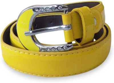 

Rege Girls Casual Yellow Artificial Leather Belt