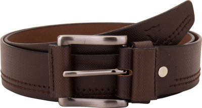 

Valbone Men Casual Brown Genuine Leather Belt, Dark brown;gold